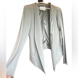 BCBGeneration Womens Waterfall Open Front Stretch Blazer Size large  Gray Jacket